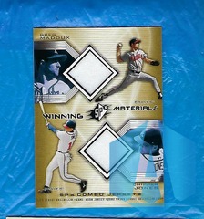 2002 SPx Winning Materials Combo Jerseys Chipper Jones Greg Maddux #WM-MJ